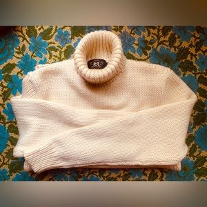 Real RRL Double R,EXTREMELY soft heavy thick handwoven merino wool turtleneck